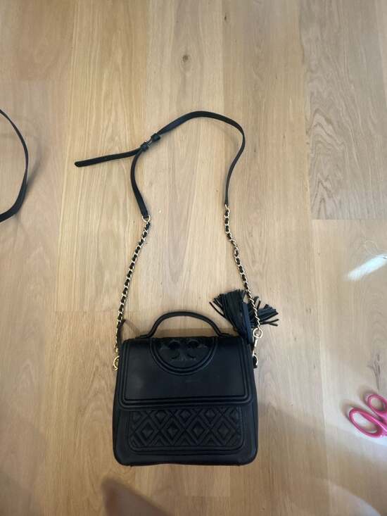 Tory Burch Fleming Black Leather Convertible Shoulder Bag main image 1